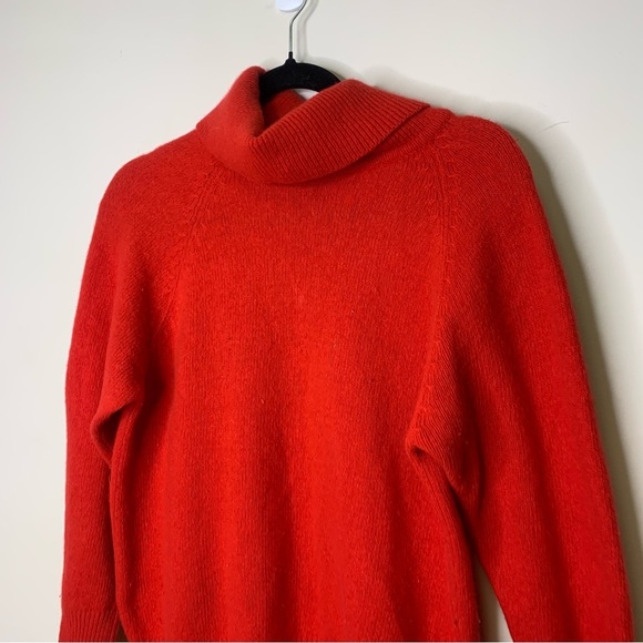 Vintage Hudson Bay Red Lambswool Angora Blend Cowl Neck Sweater Size S/P - Picture 2 of 10